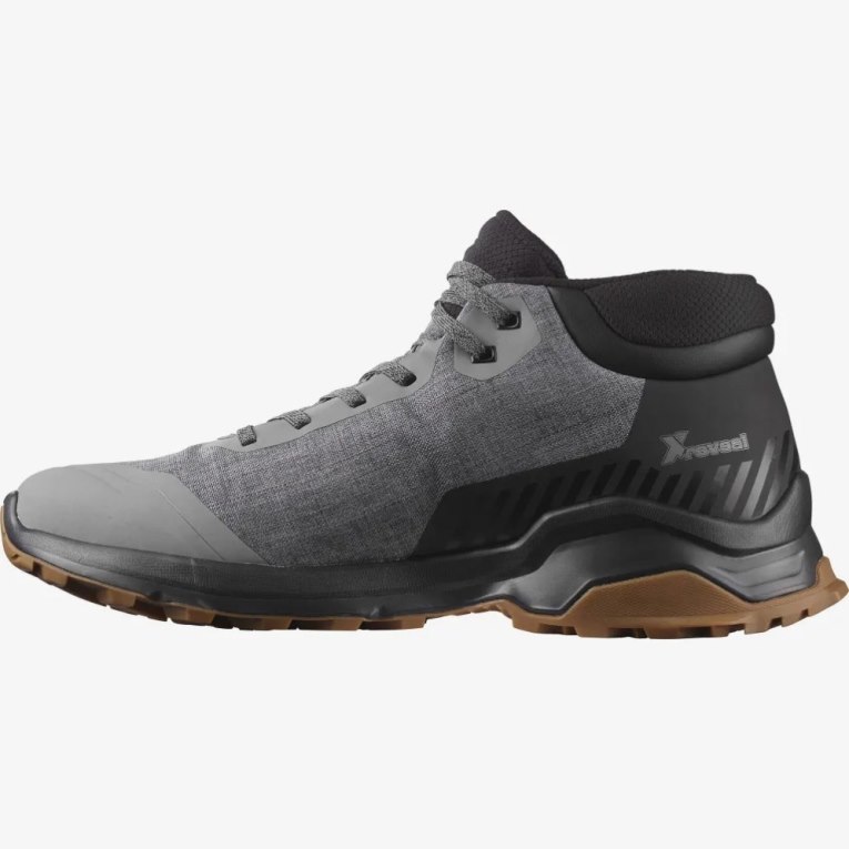 Grey / Black Salomon X Reveal Chukka CSWP Men's Winter Boots | IE KE0359